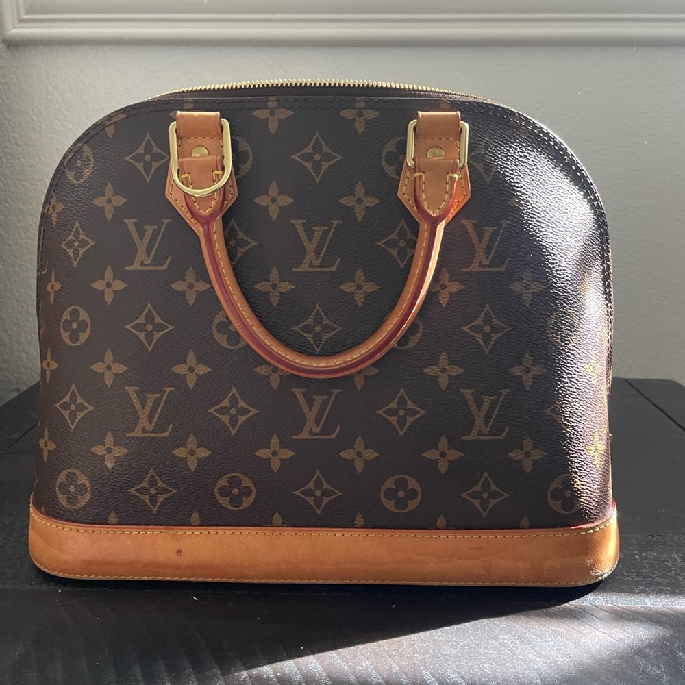 Louis Vuitton Monogram Canvas Alma with Tan Leather